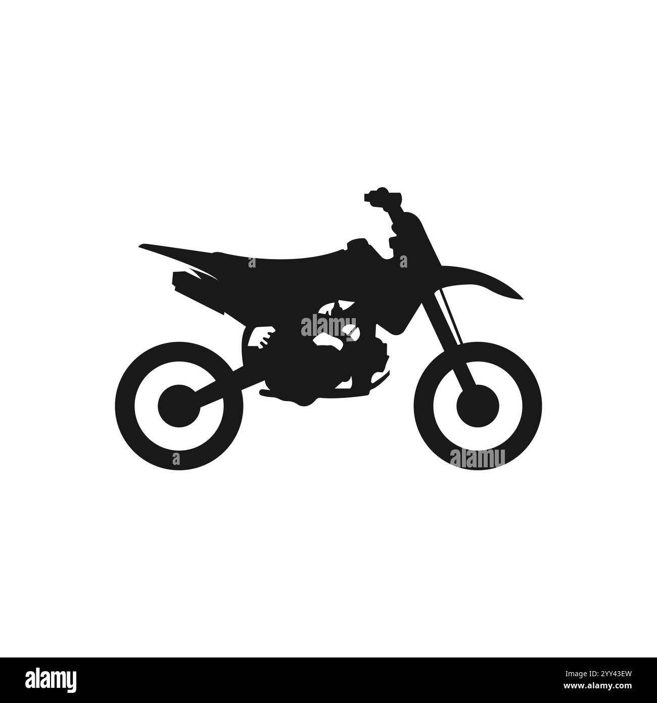 vecteur moto motorcross en motos de motocross noires Illustration de Vecteur