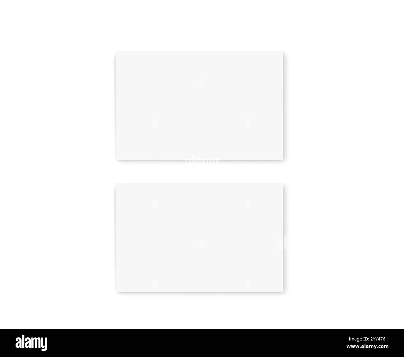 Maquette de cartes de visite en plastique ou en papier. Modèle de carte vide vectoriel Illustration de Vecteur