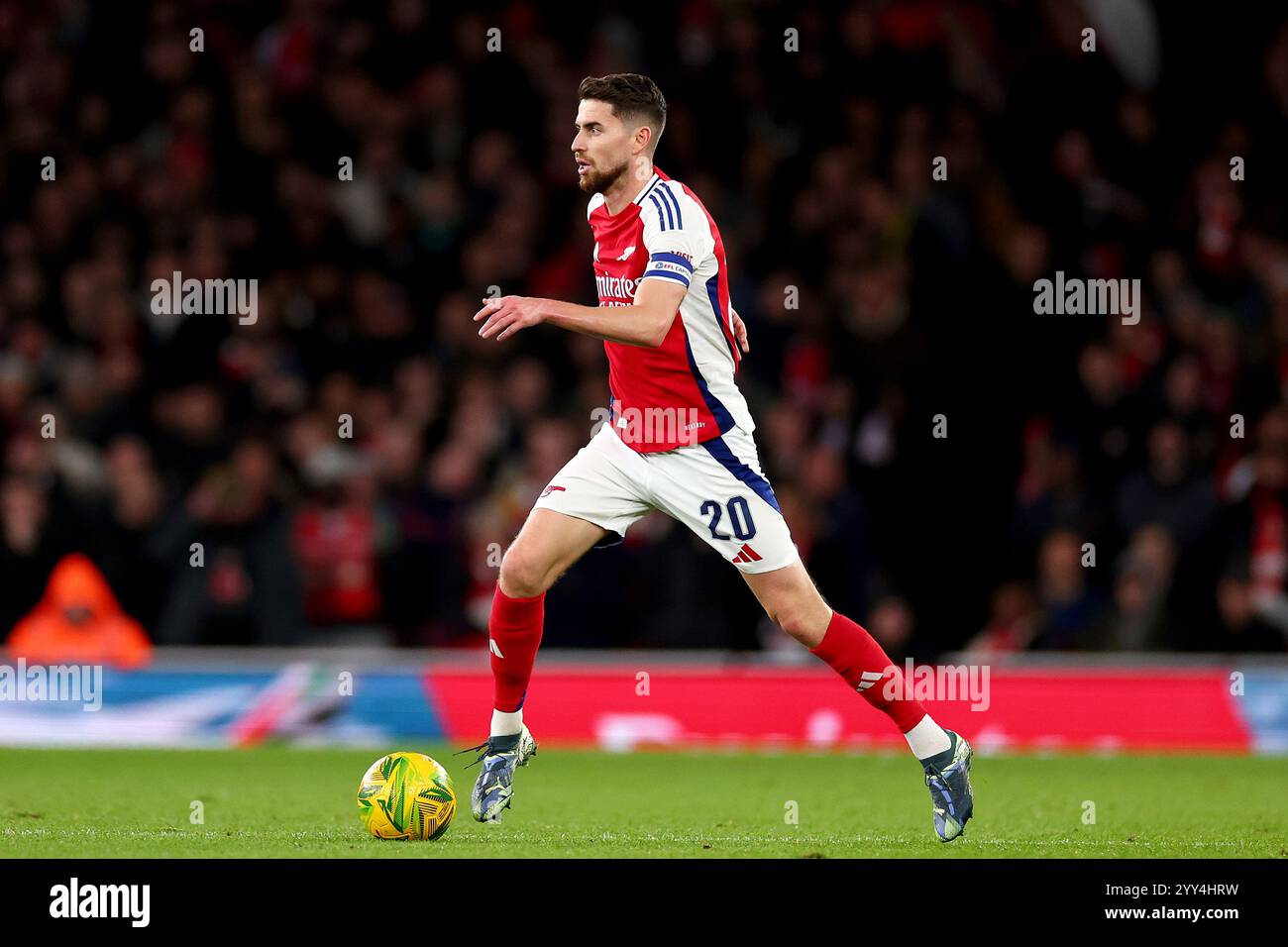 Jorginho of Arsenal - Arsenal v Crystal Palace, Carabao Cup Quarter final, Emirates Stadium, Londres, Royaume-Uni - 18 décembre 2024 usage éditorial exclusif - des restrictions DataCo s'appliquent Banque D'Images