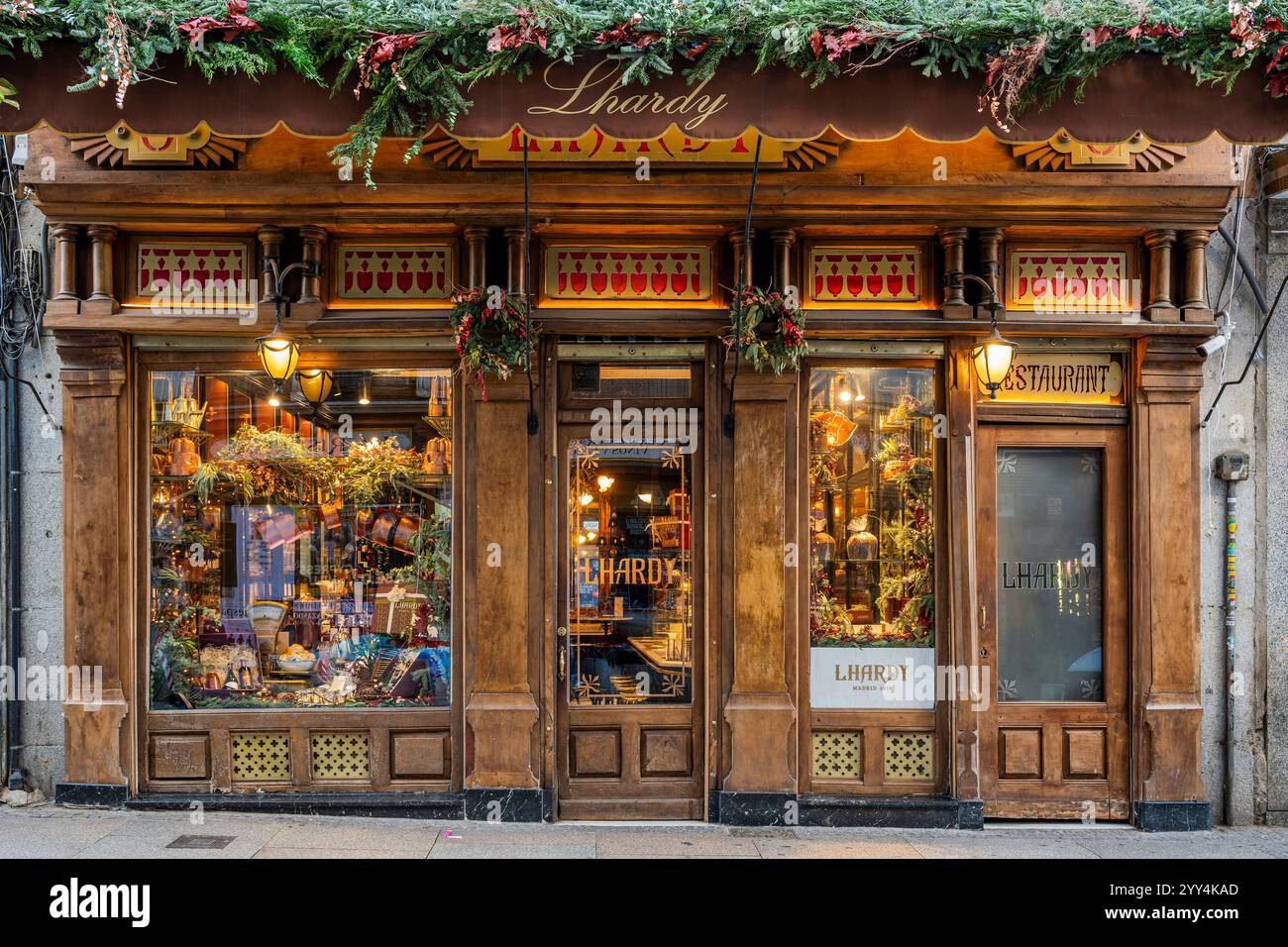 Restaurante Lhardy, l'un des plus anciens restaurants de Madrid, en Espagne Banque D'Images