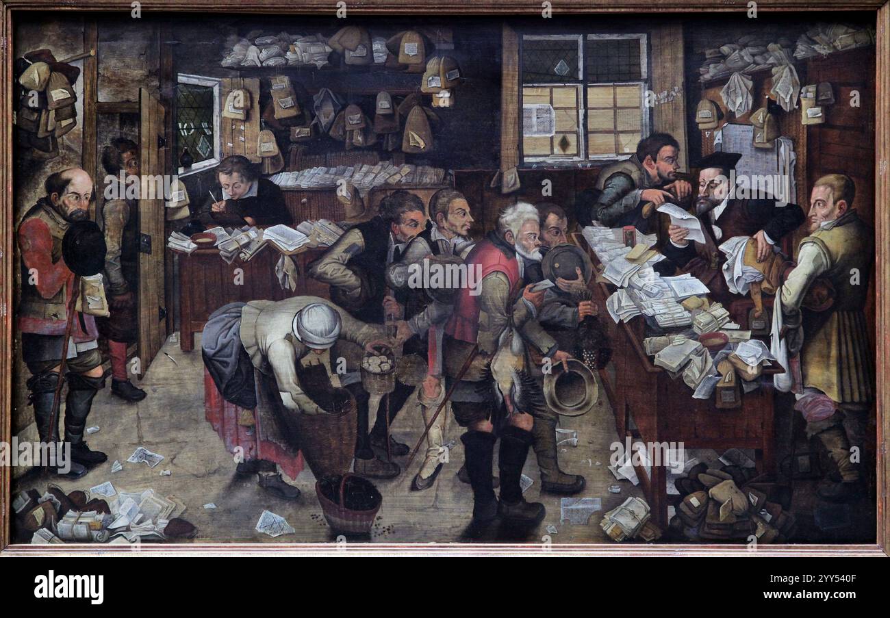 Avocat du village (1621) de Pieter Brueghel le jeune ou Pieter Bruegel le jeune (1564-1638) Banque D'Images