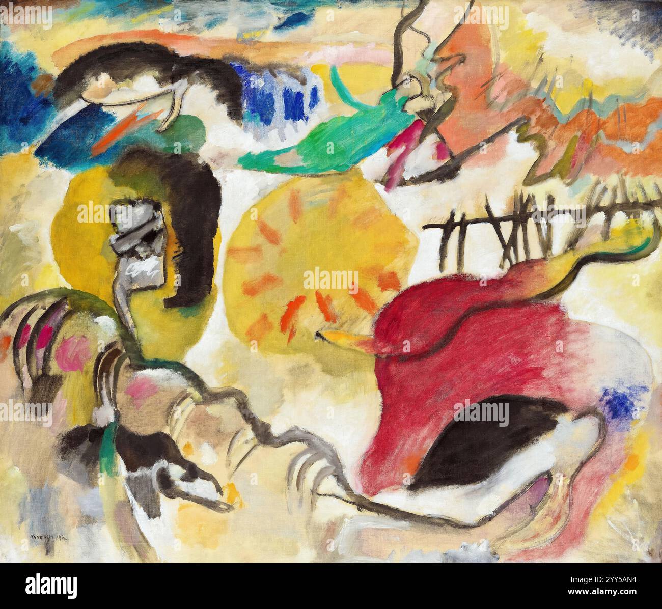 Wassily Kandinsky, improvisation 27 (jardin de l'amour II), peinture abstraite à l'huile sur toile, 1927 Banque D'Images