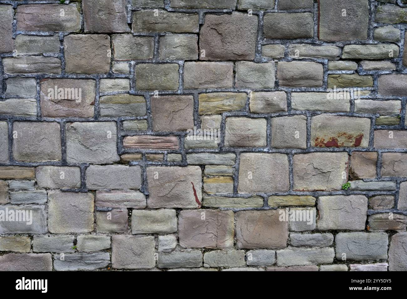 Mortier pointu vieux fond de mur de pierre Banque D'Images