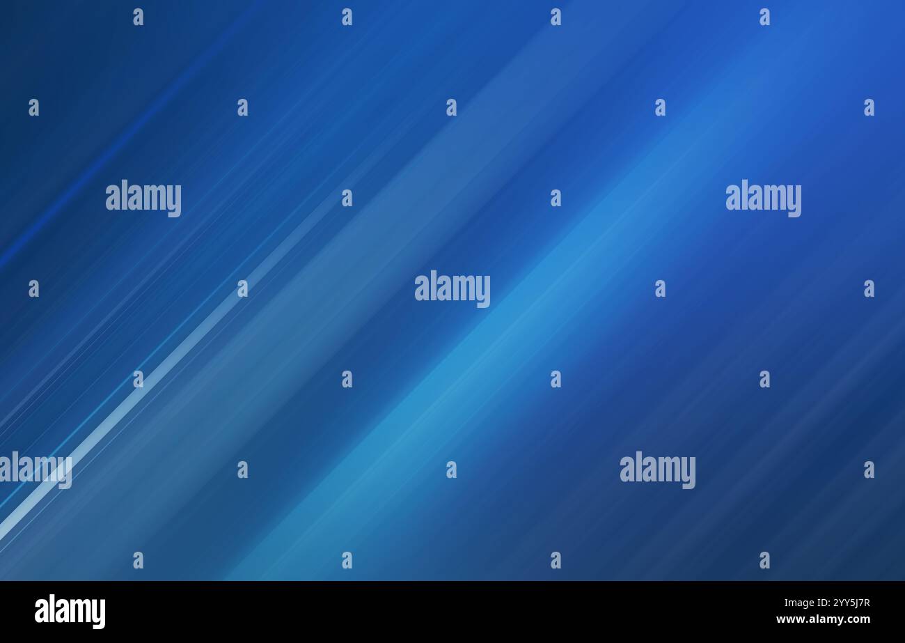Bleu flou fond de mouvement dégradé bleu serein avec traînées de lumière diagonales dynamiques Banque D'Images