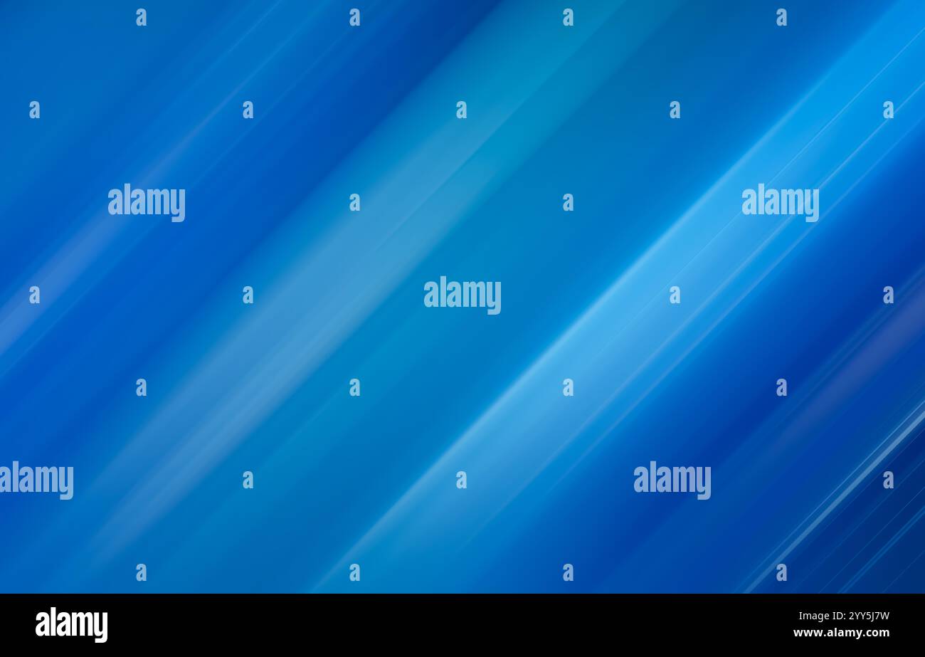Bleu flou fond de mouvement dégradé bleu serein avec traînées de lumière diagonales dynamiques Banque D'Images