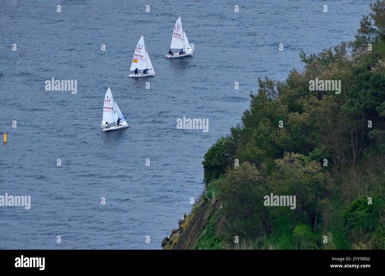 Dans les eaux de la baie de Gascogne, Saint-Sébastien, pays Basque Banque D'Images