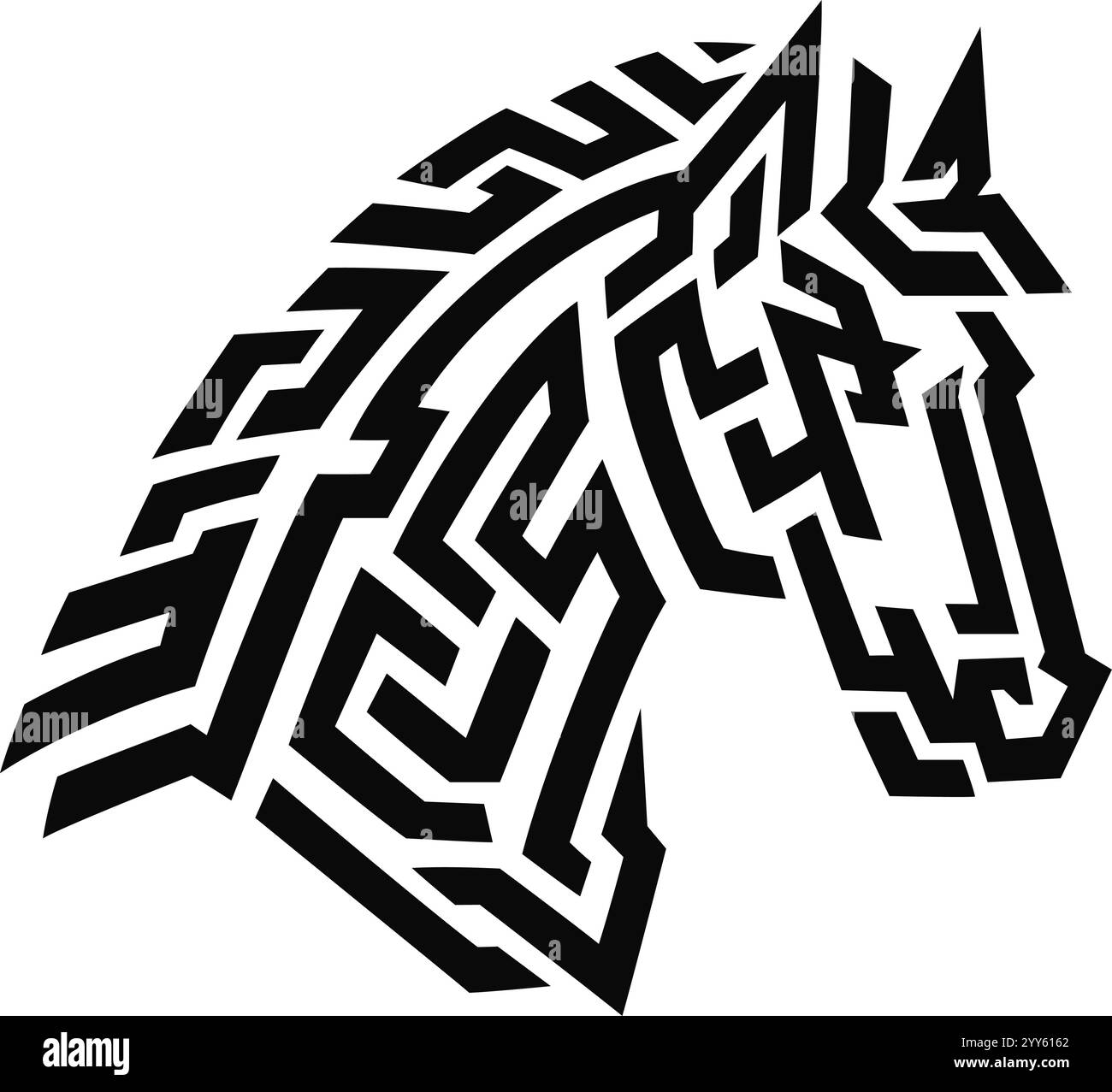 Illustration abstraite du cheval Mustang Illustration de Vecteur