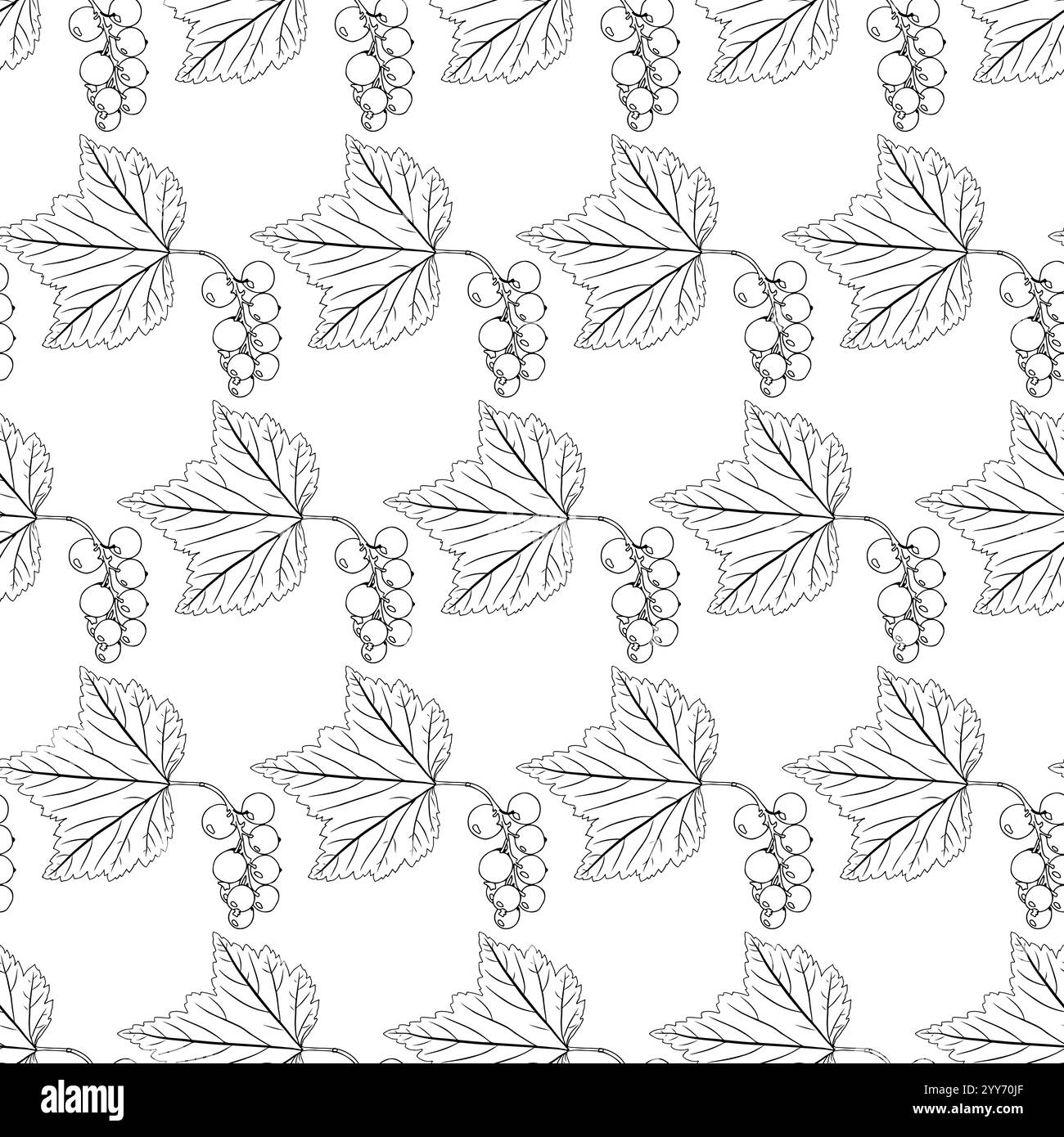 Feuilles et baies dans le style doodle. Motif sans couture. Illustration vectorielle. Illustration de Vecteur Feuilles et baies dans le style doodle. Motif sans couture. Illustration vectorielle. Illustration de Vecteur