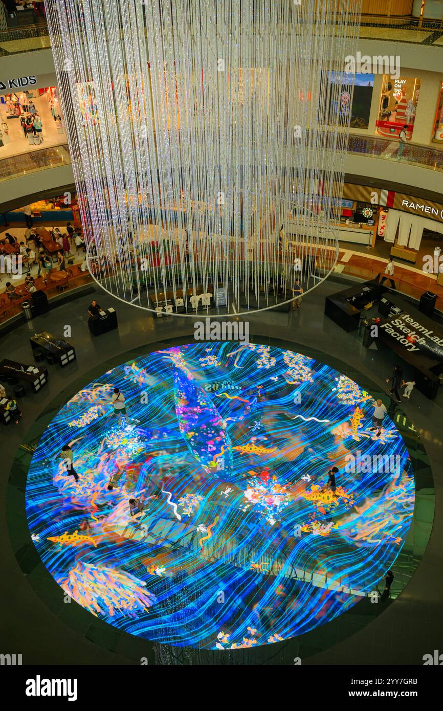 À l'intérieur du centre commercial Marina Bay Sands, Singapour Banque D'Images