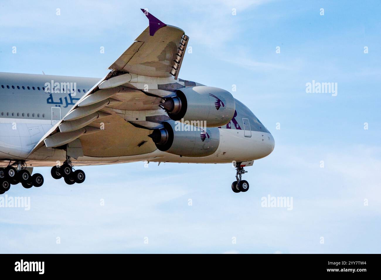 A7-APF Airbus A380-861 Qatar Airways Londres Heathrow Royaume-Uni 21-08-2019 Banque D'Images