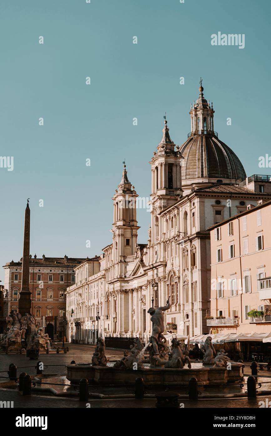 Piazza Navona, Rome, Italie, Europe voyage esthétique fond Banque D'Images