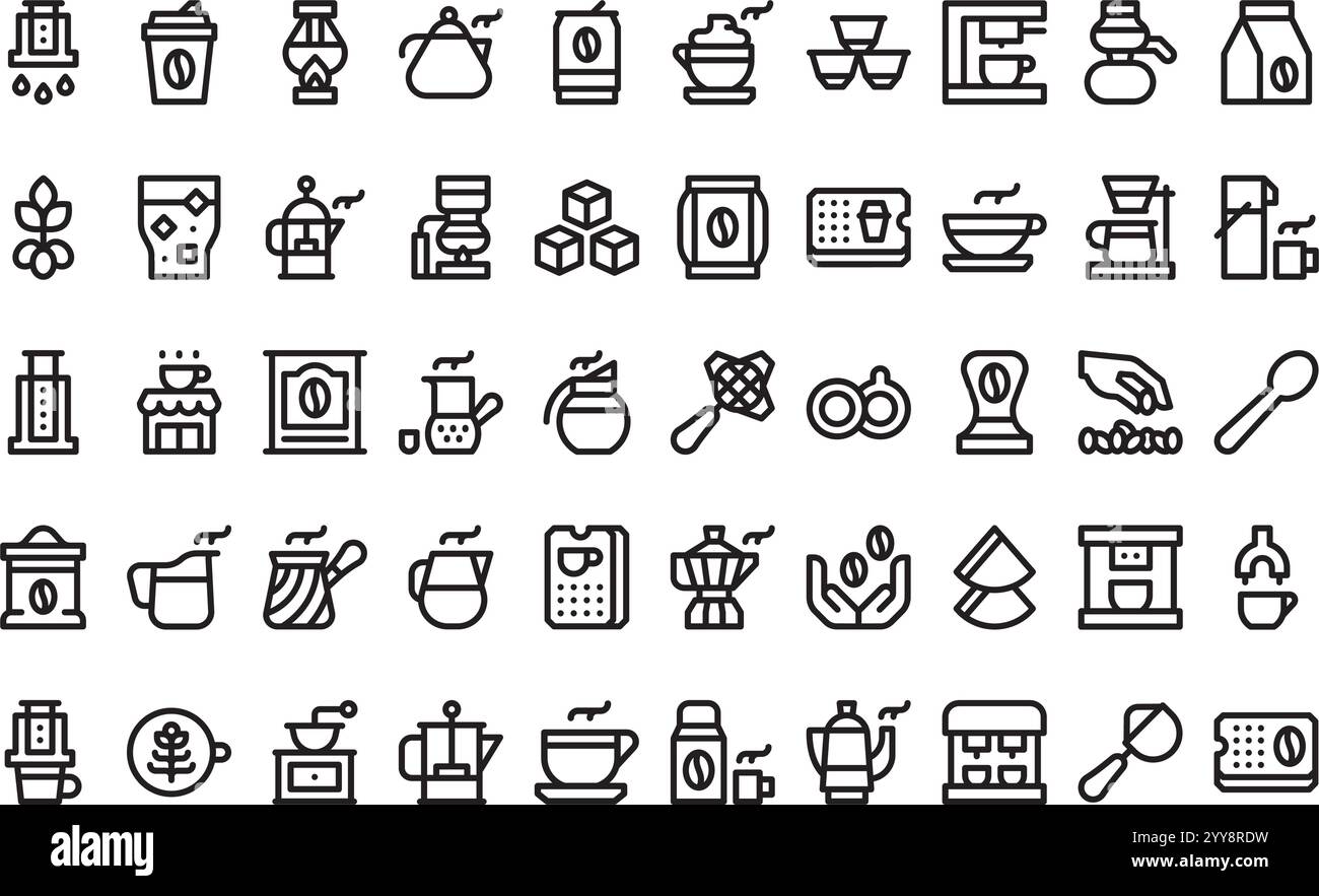 Collection d'icônes vectorielles de haute qualité avec contour modifiable. Idéal pour les projets professionnels et créatifs. Illustration de Vecteur