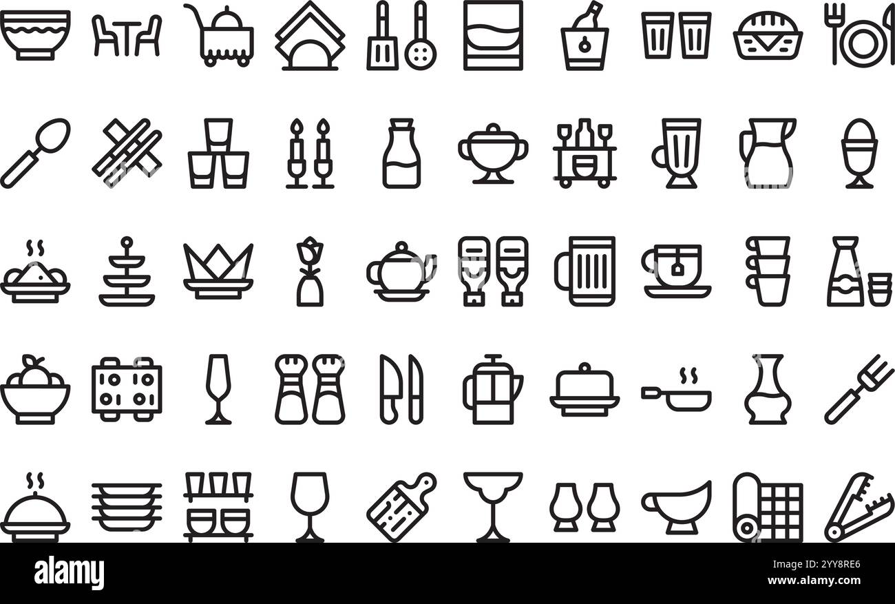 Collection d'icônes vectorielles de haute qualité avec contour modifiable. Idéal pour les projets professionnels et créatifs. Illustration de Vecteur