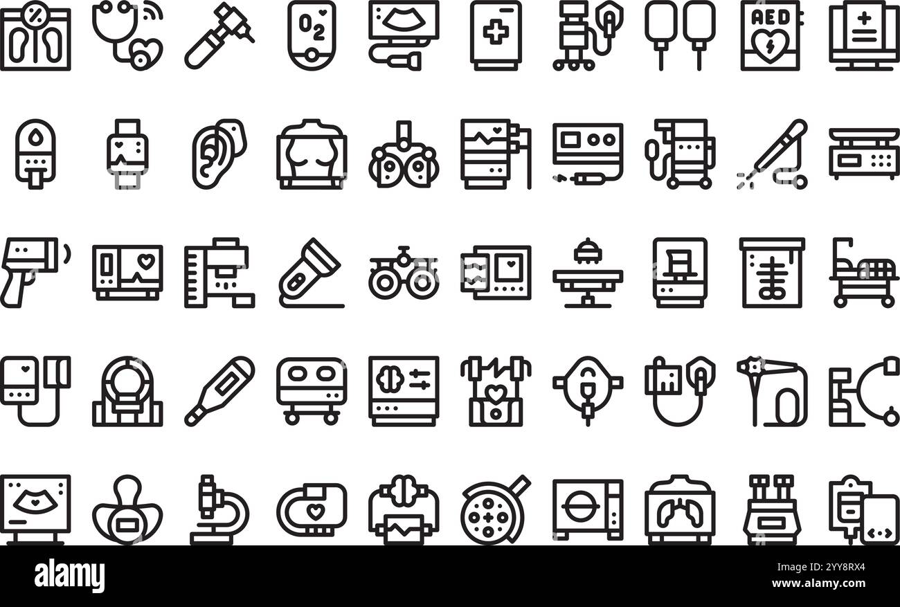 Collection d'icônes vectorielles de haute qualité avec contour modifiable. Idéal pour les projets professionnels et créatifs. Illustration de Vecteur