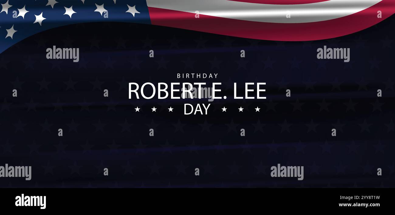 Honorant un général confédéré célébrant l'anniversaire de Robert E. Lees Illustration de Vecteur