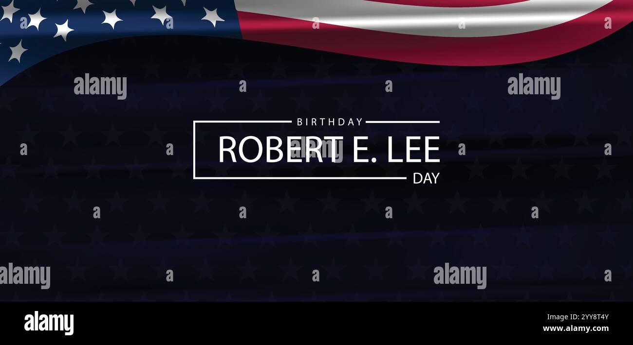 Honorant un général confédéré célébrant l'anniversaire de Robert E. Lees Illustration de Vecteur