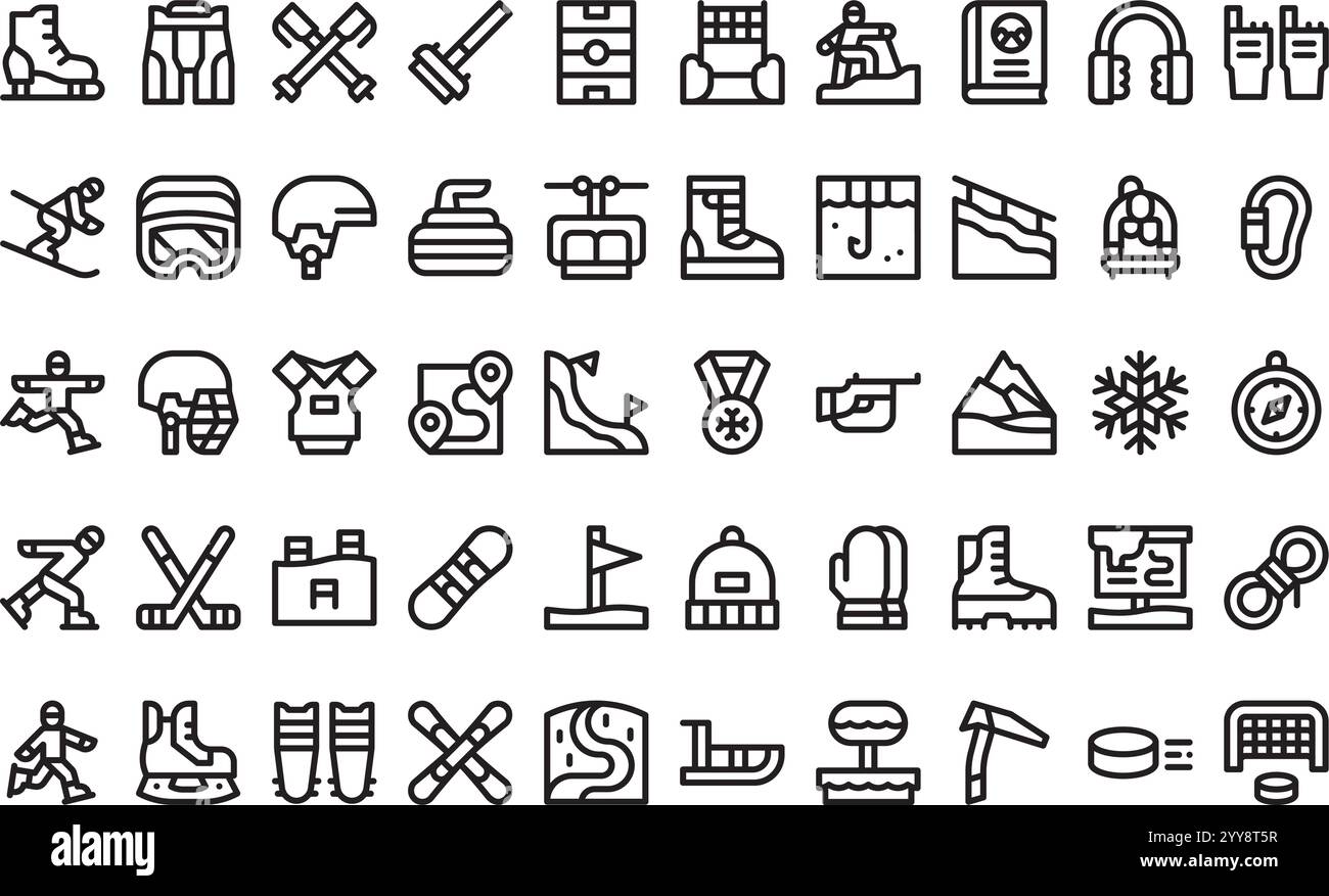 Collection d'icônes vectorielles de haute qualité avec contour modifiable. Idéal pour les projets professionnels et créatifs. Illustration de Vecteur