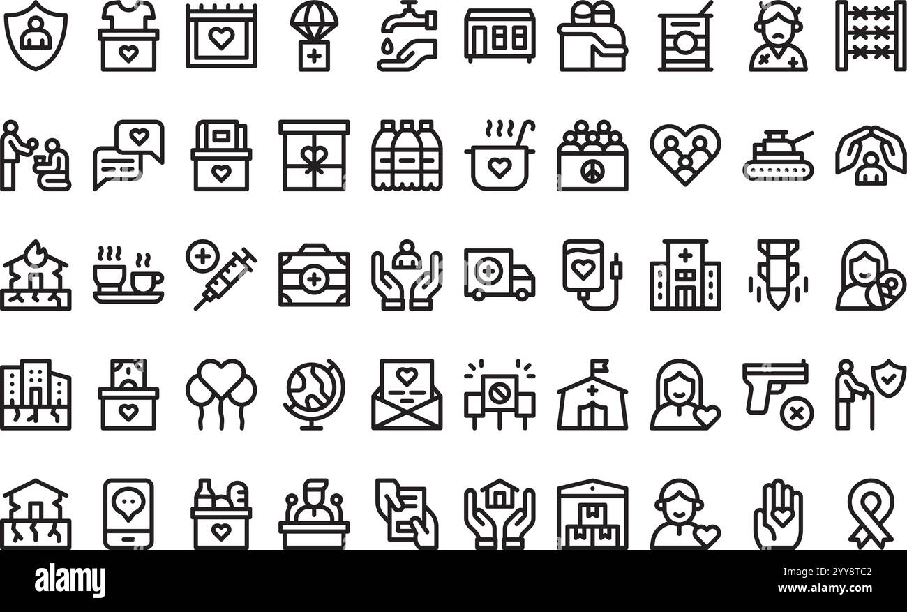 Collection d'icônes vectorielles de haute qualité avec contour modifiable. Idéal pour les projets professionnels et créatifs. Illustration de Vecteur