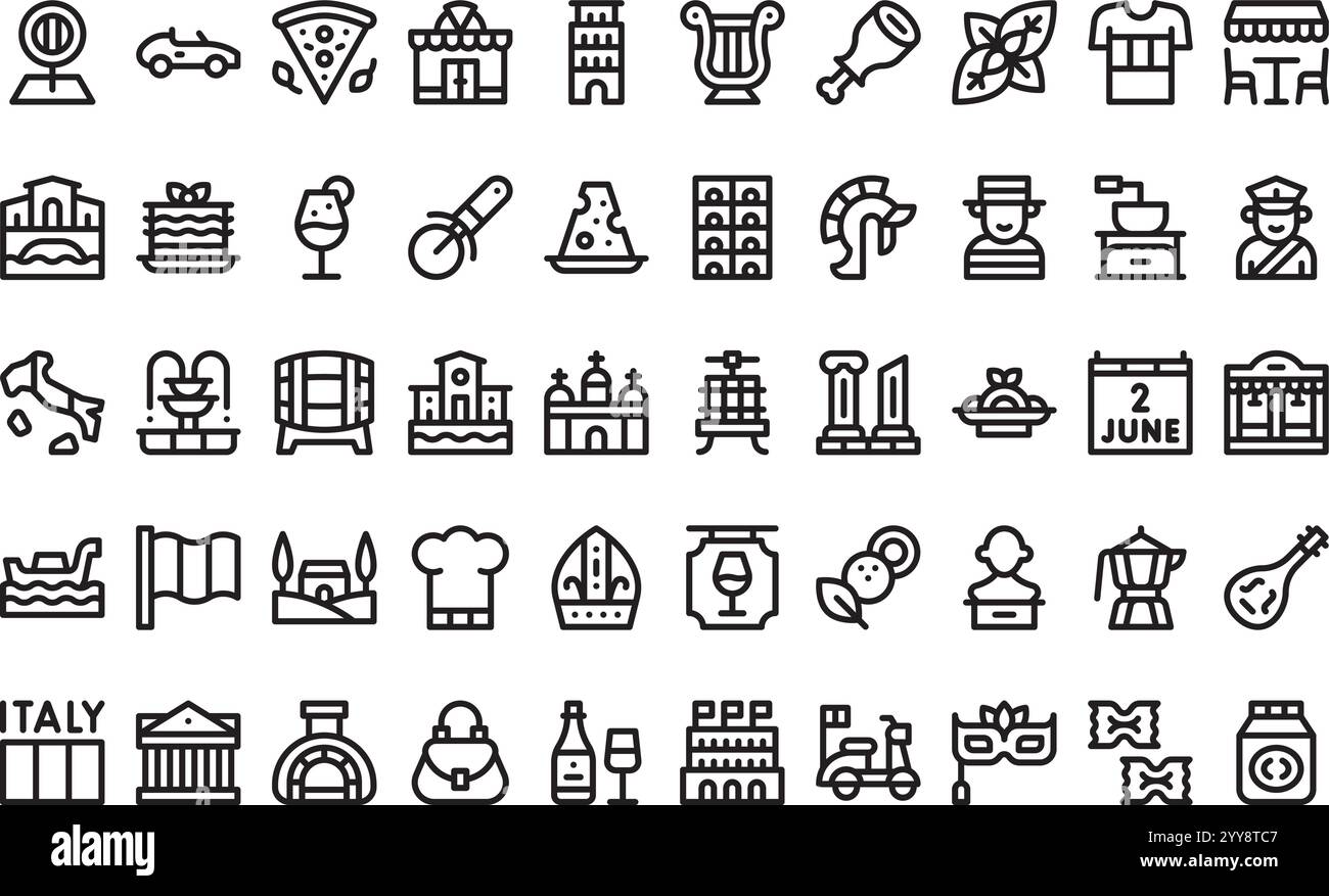 Collection d'icônes vectorielles de haute qualité avec contour modifiable. Idéal pour les projets professionnels et créatifs. Illustration de Vecteur