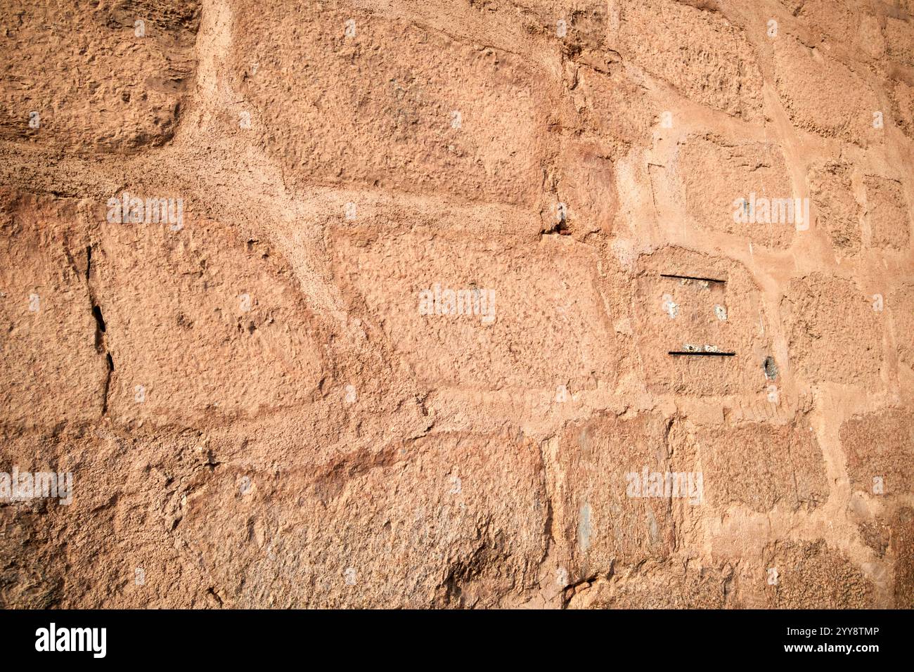 maçonnerie du minaret de la mosquée koutoubia marrakech, maroc Banque D'Images