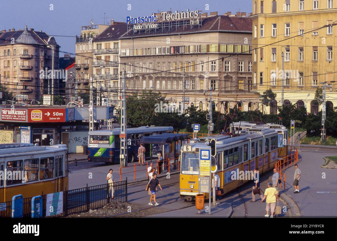 Hongrie, Budapest, le tramway est le principal moyen de transport public de la ville; Banque D'Images