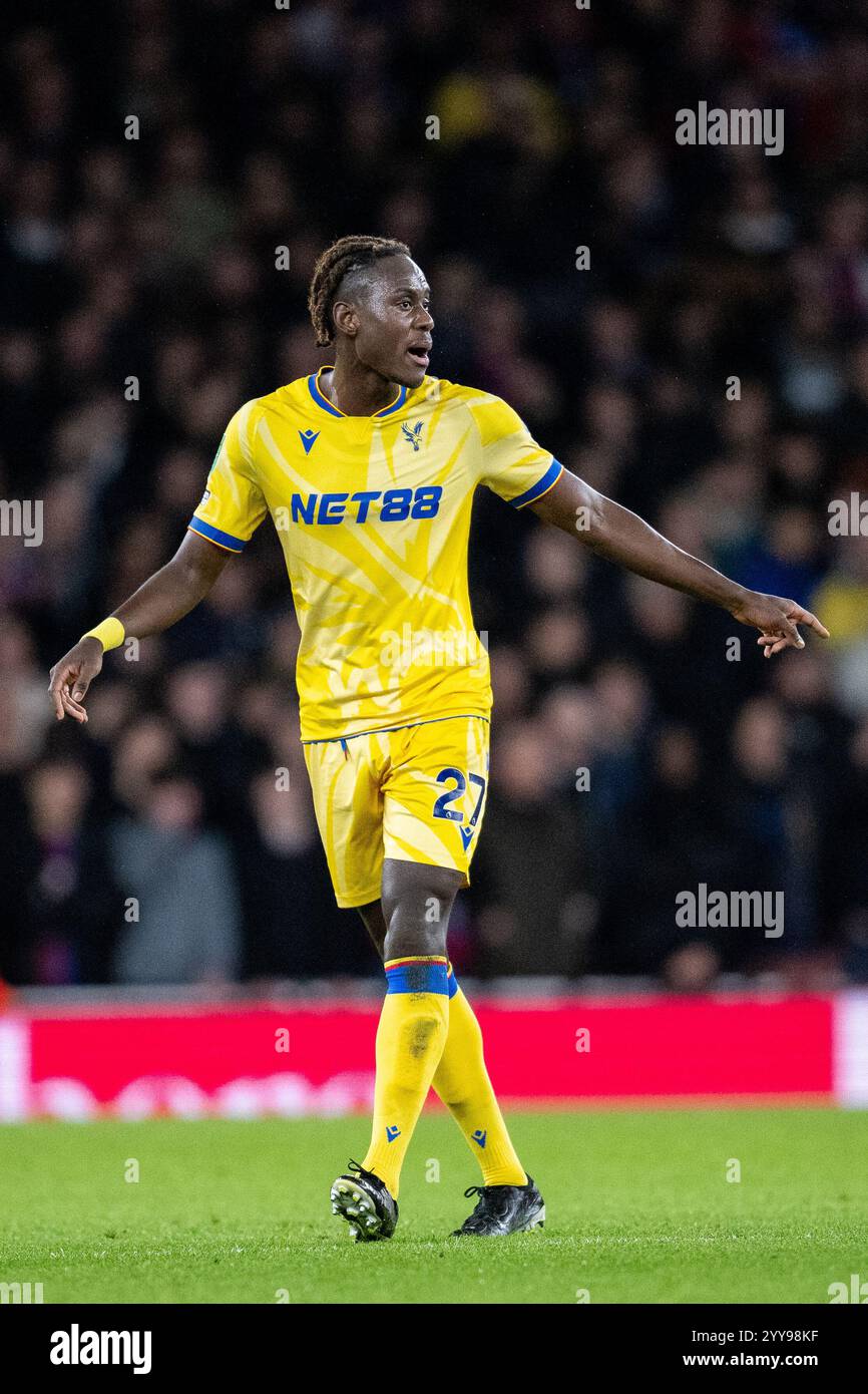 LONDRES, ANGLETERRE - 18 DÉCEMBRE : Trevoh Chalobah de Crystal Palace lors du match de quart de finale de la Coupe Carabao entre Arsenal et Crystal Palace à Emir Banque D'Images
