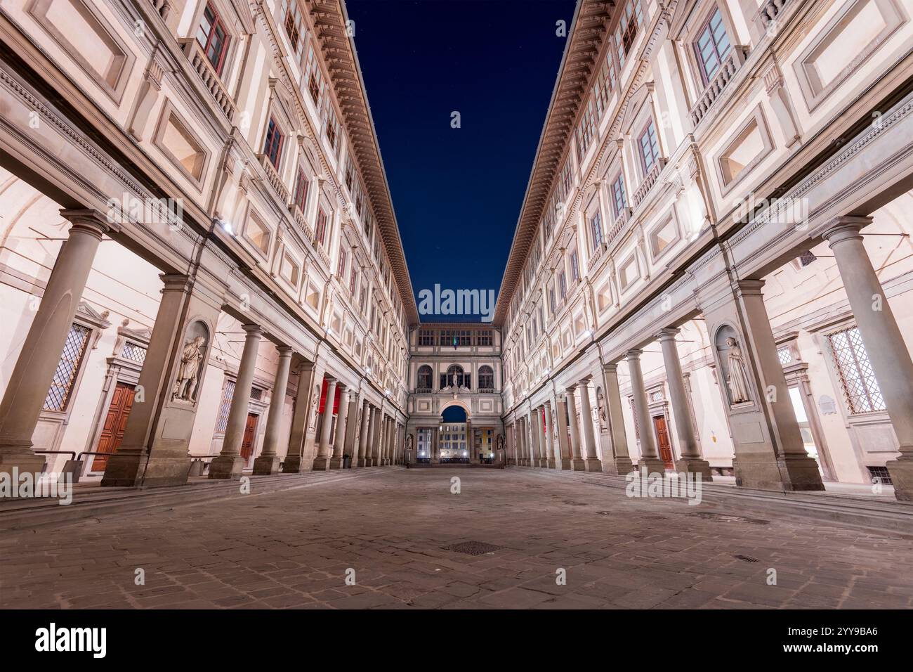 Florence, Italie architecture historique à l'heure bleue. Banque D'Images
