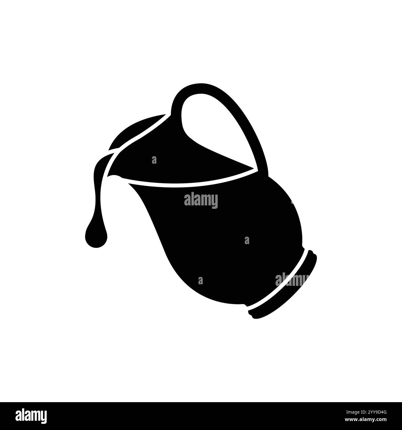 verseuse versez le bidon de lait ou d'eau. Vecteur d'icône de logo simple Illustration de Vecteur