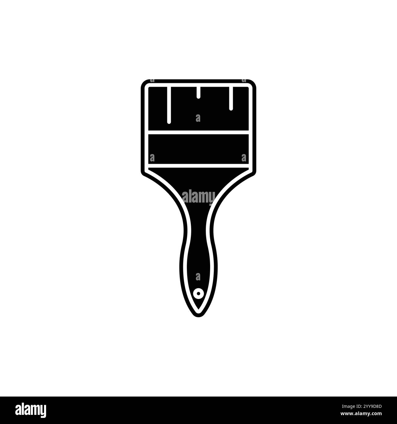 Icône de pinceau dans le style plat tendance isolé sur fond. Icône de pinceau symbole de page pour votre conception de site Web icône de pinceau logo, application, interface utilisateur. PA Illustration de Vecteur