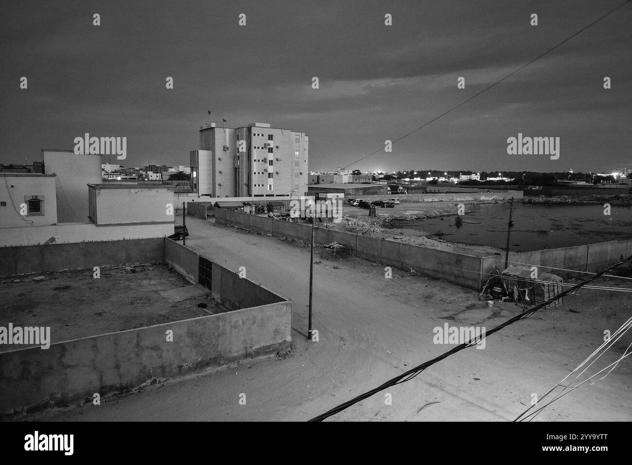 Mauritanie, Nouakchott, paysage de nuit Banque D'Images