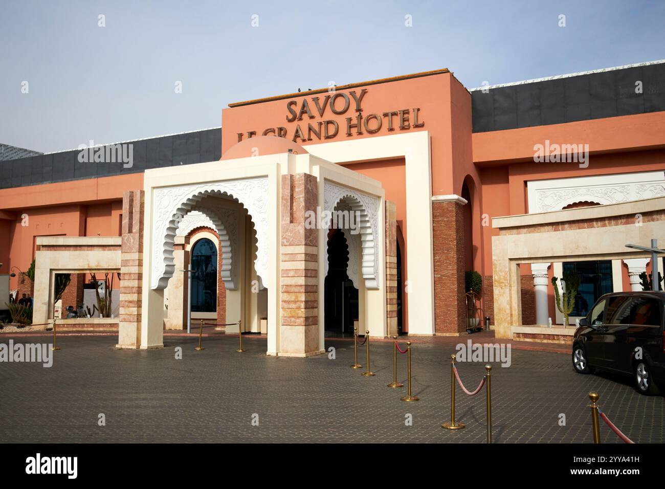 entrée au savoy le grand hotel marrakech, maroc Banque D'Images