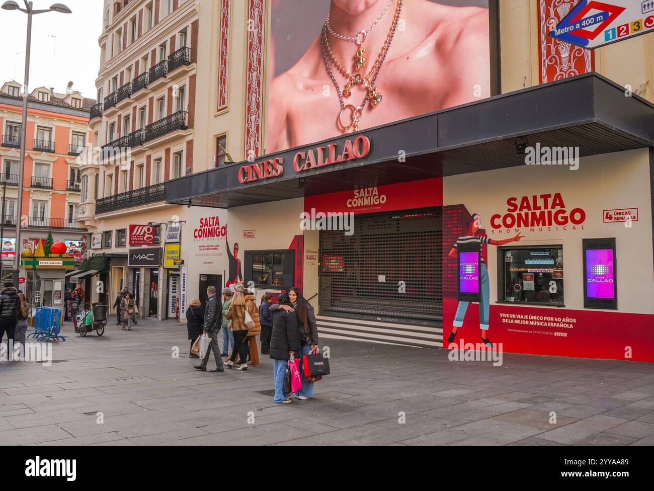 Cines Callao, cinéma, fermé à Callao Square, Espagne. Banque D'Images