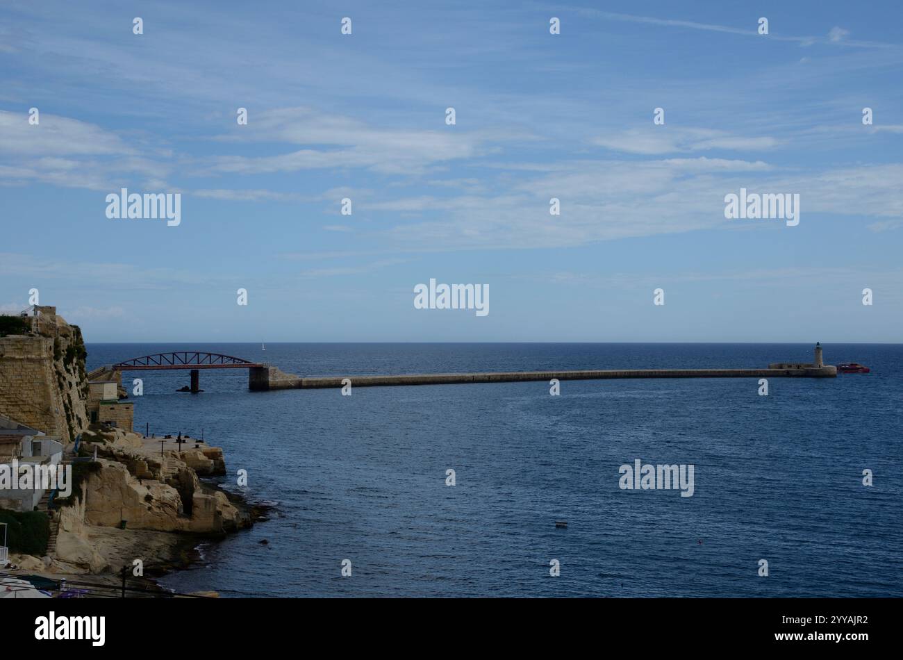 Elmo Bridge, la Valette, Malte, Europe Banque D'Images