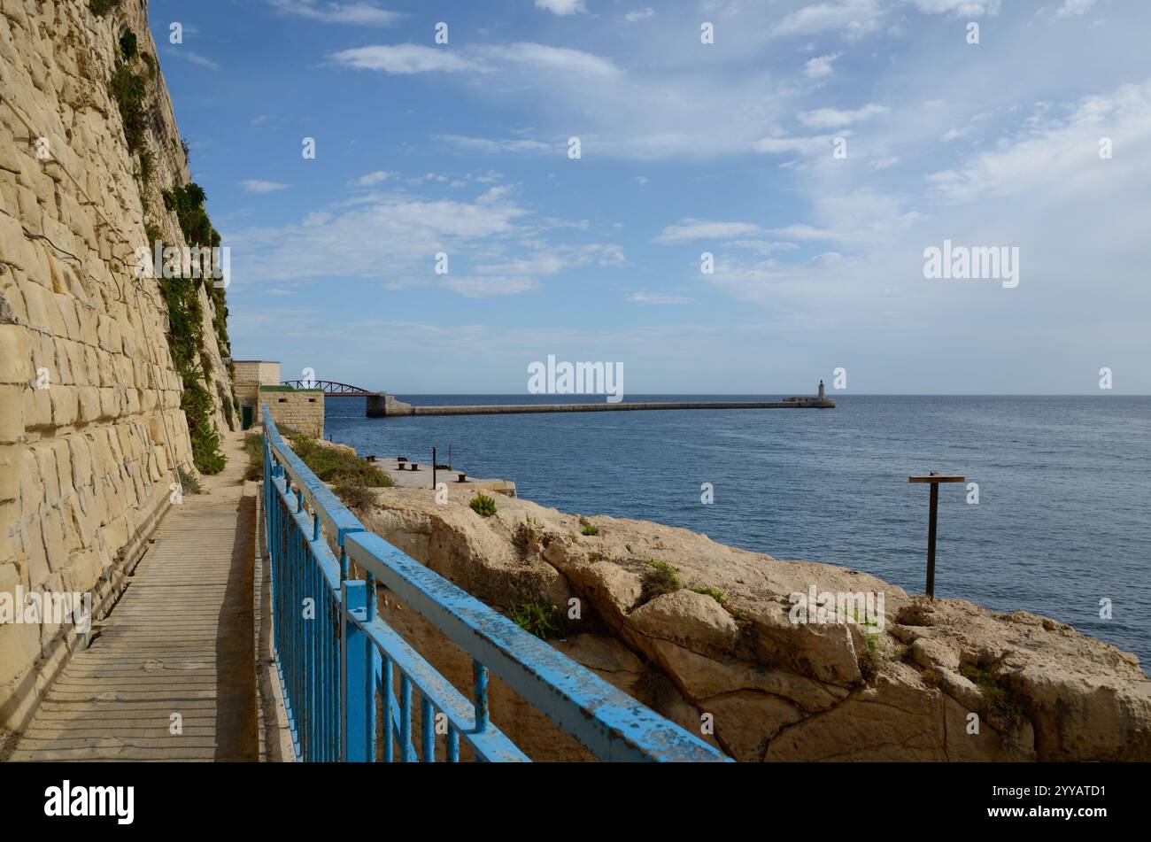 Rocky Beach, la Valette, Malte, Europe Banque D'Images