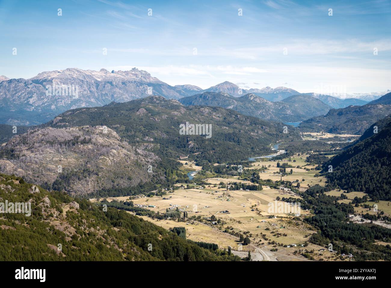 Montagnes et lacs du sud du Chili Banque D'Images