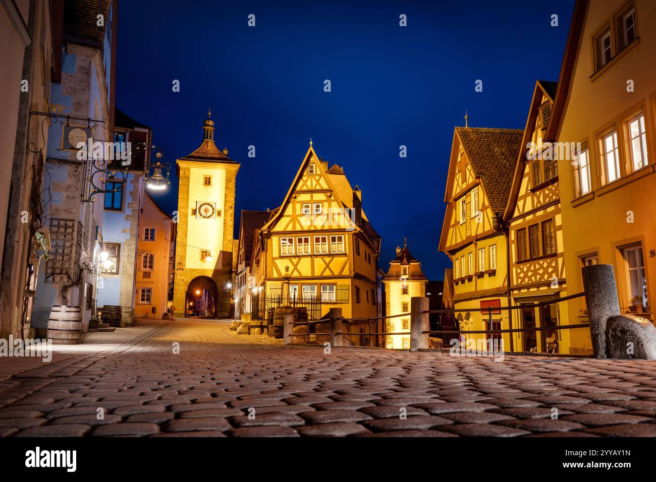 Rothenburg ob der Tauber en Bavière, Allemagne Banque D'Images