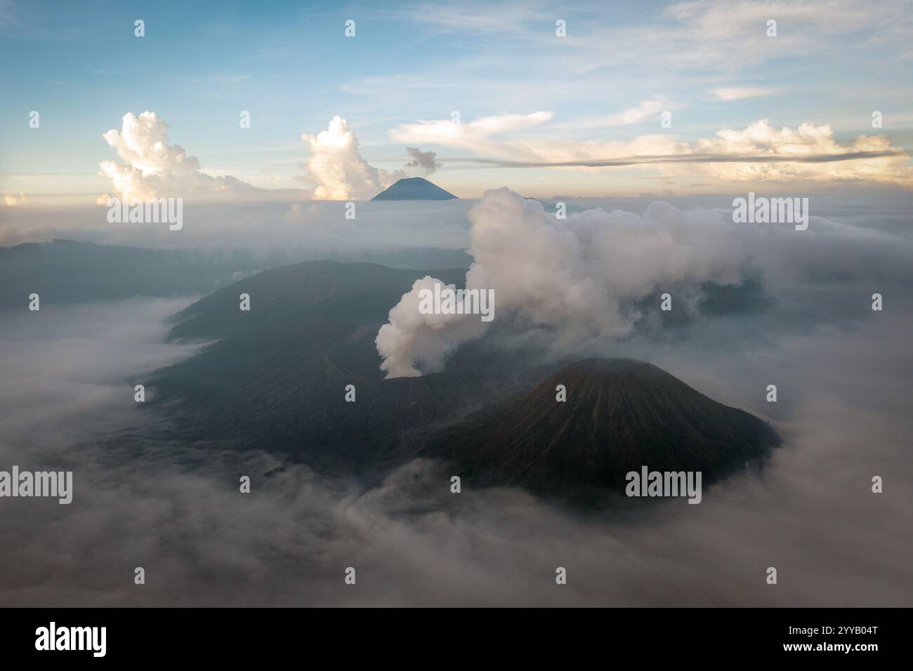Volcan Mont bromo sur Java Indonésie Banque D'Images