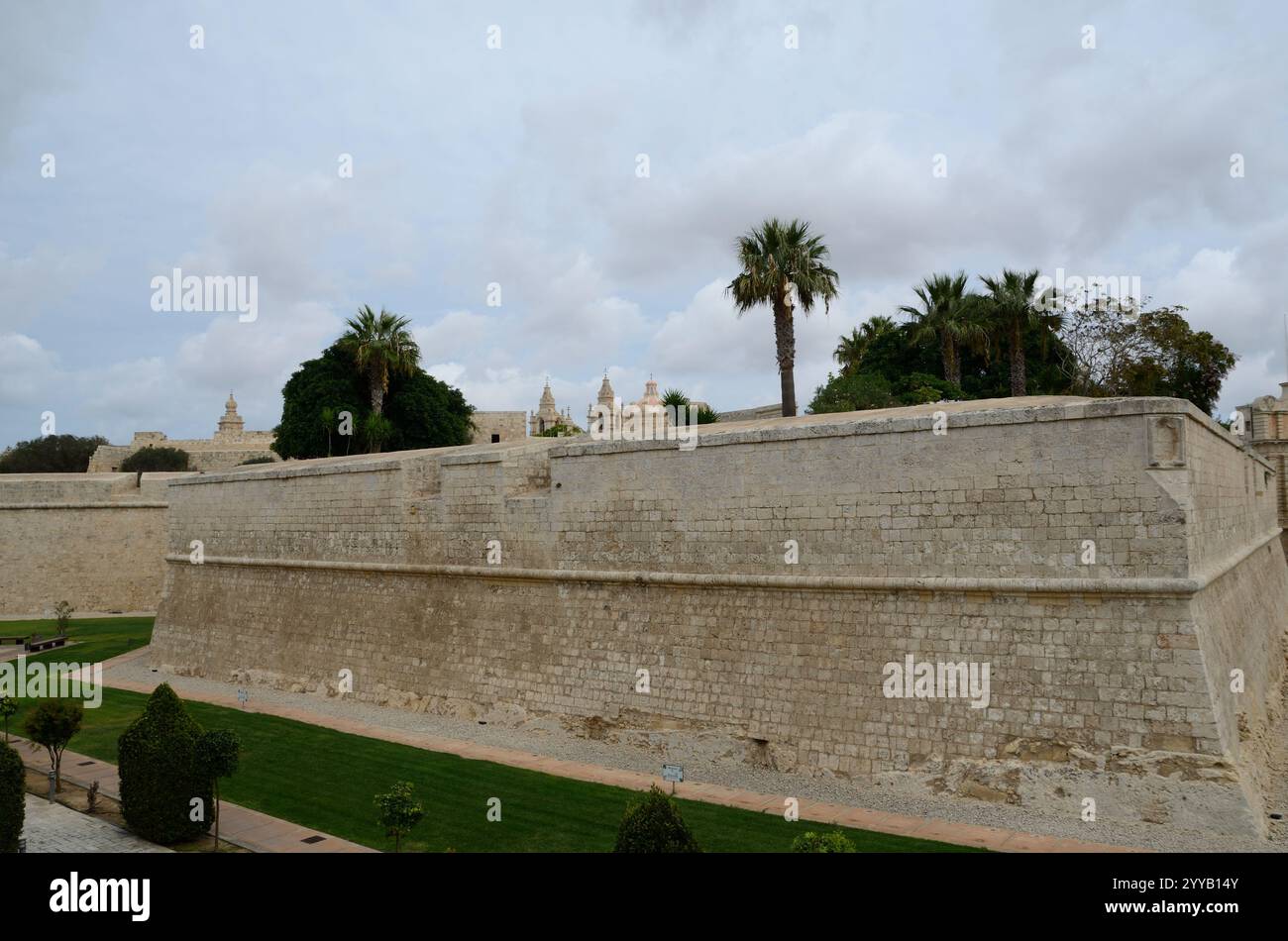 Murs de Mdina, Malte, Europe Banque D'Images