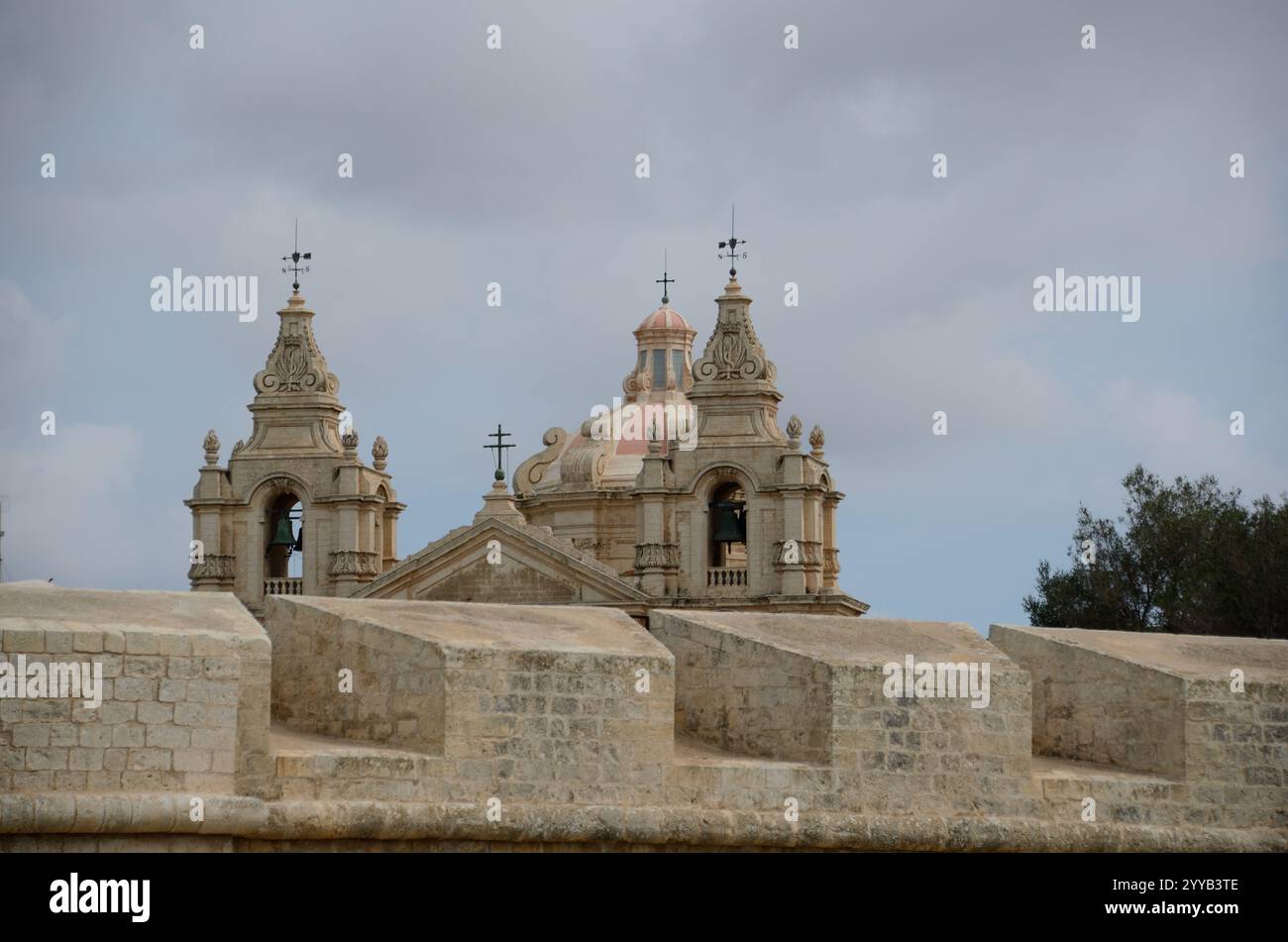 Cathédrale Saint-Paul, Mdina, Malte, Europe Banque D'Images