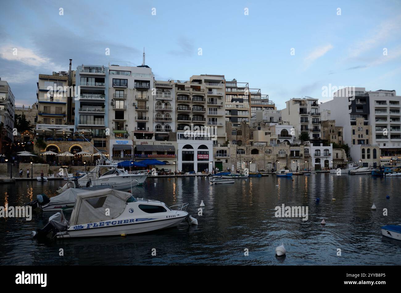 Spinola Bay, St Julian's, Malte, Europe Banque D'Images