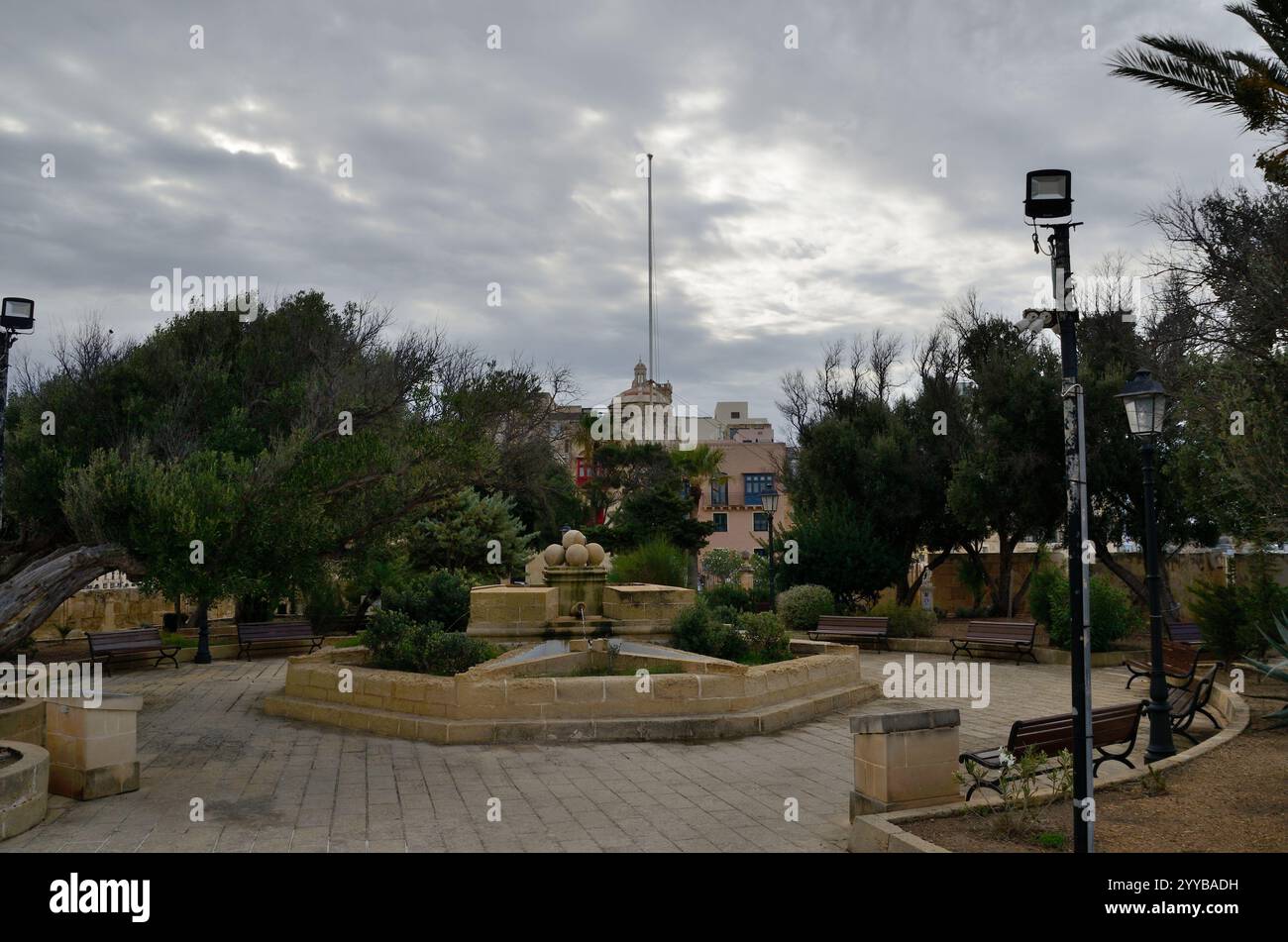 La Guardiola - Safe Haven Gardens, Senglea-l-Isla, Malte, Europe Banque D'Images