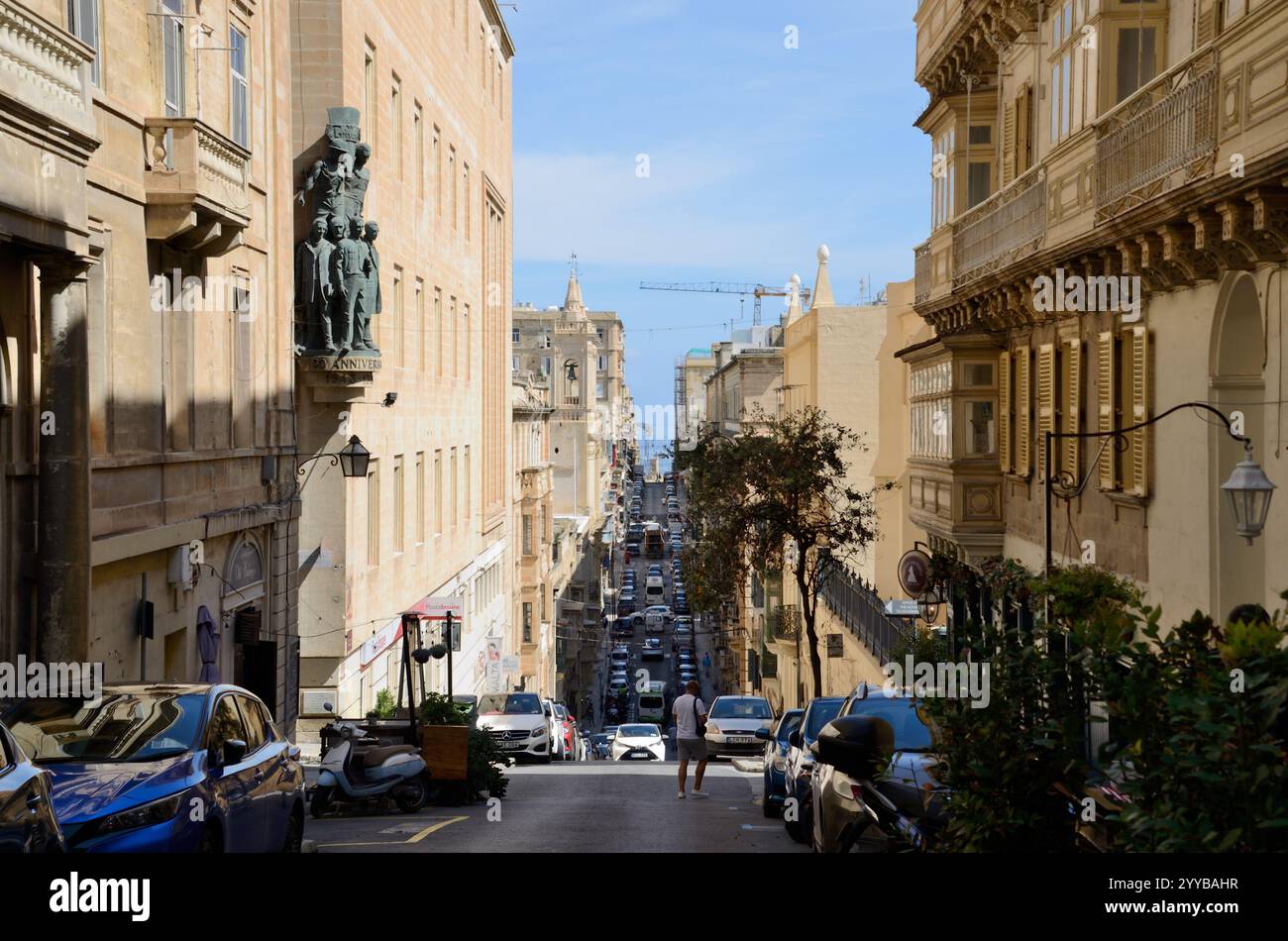 Old Bakery Street, Valletta, Malta, Europe Banque D'Images
