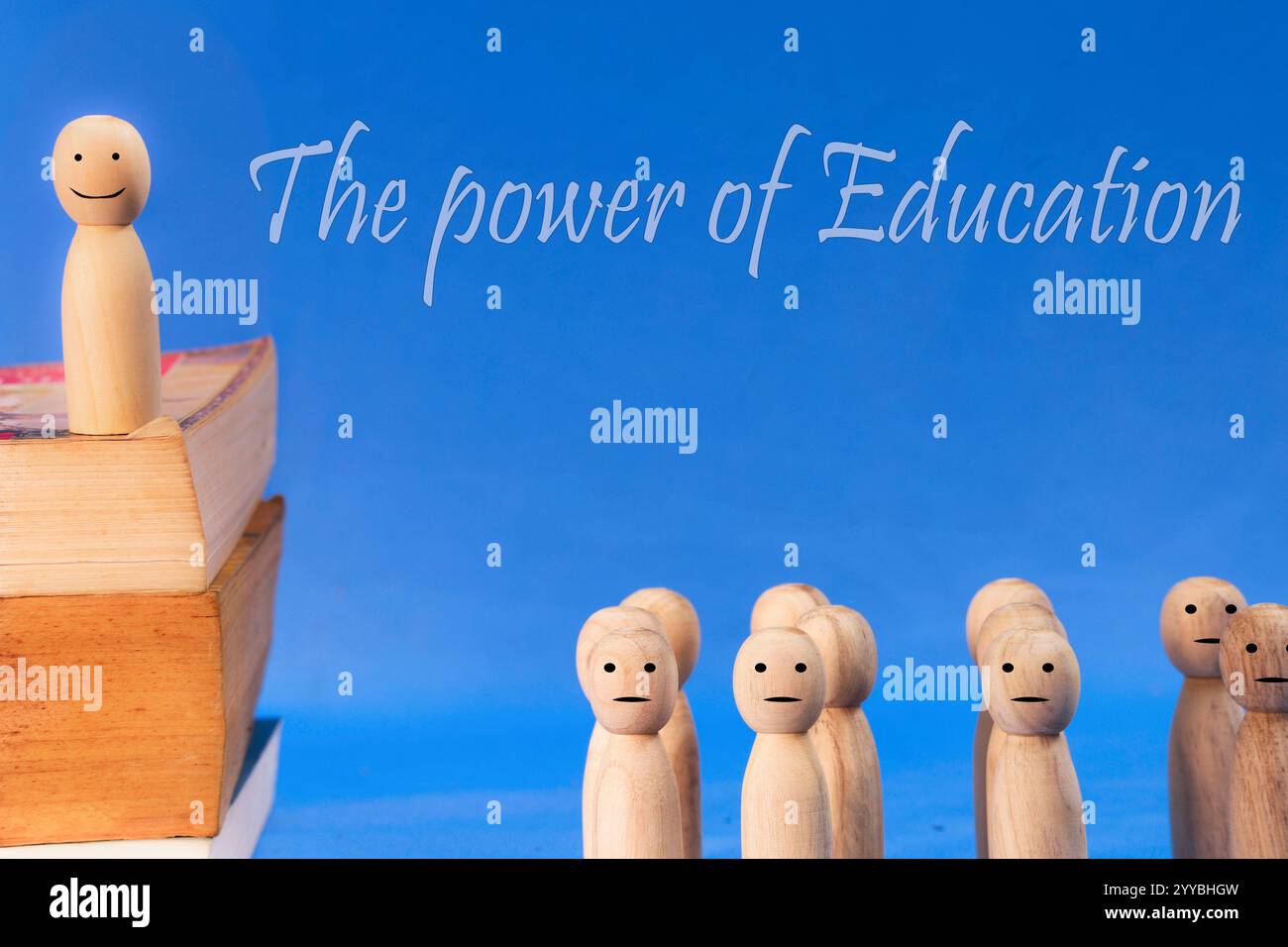 Le pouvoir des livres. Éducation. Le pouvoir des livres. Connaissances. Copier l'espace Banque D'Images