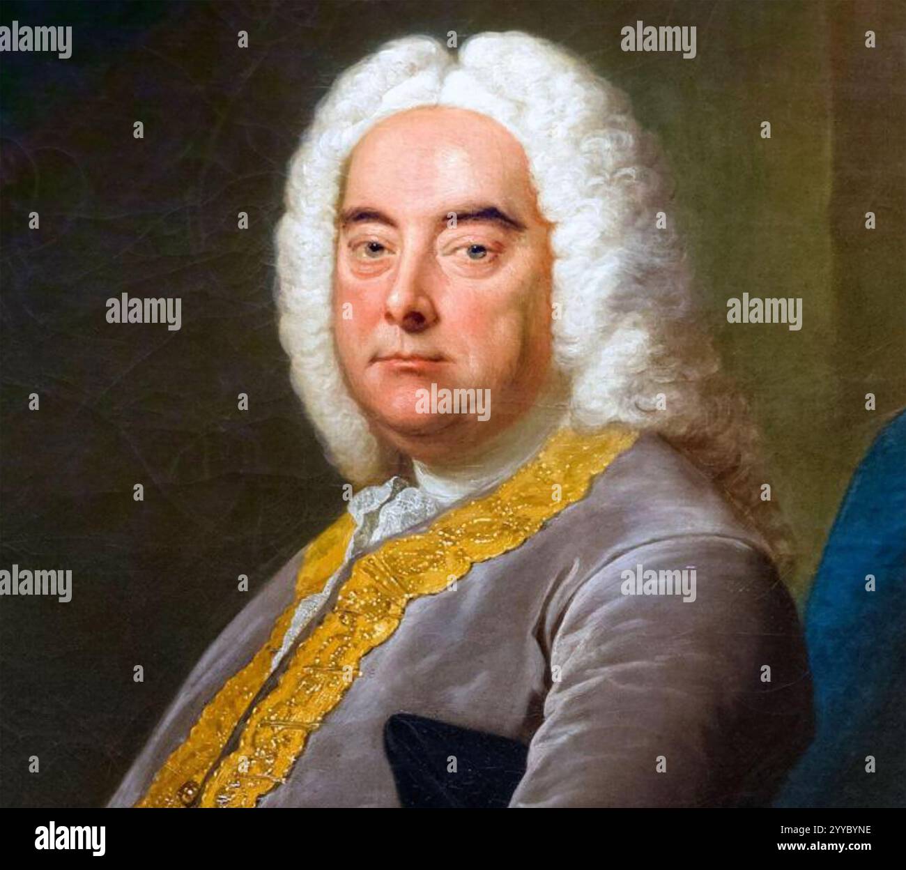 GEORGE FRIDERIC HANDEL (1685-1759) compositeur germano-britannique. Détail du portrait de Thomas Hudson en 1756 Banque D'Images