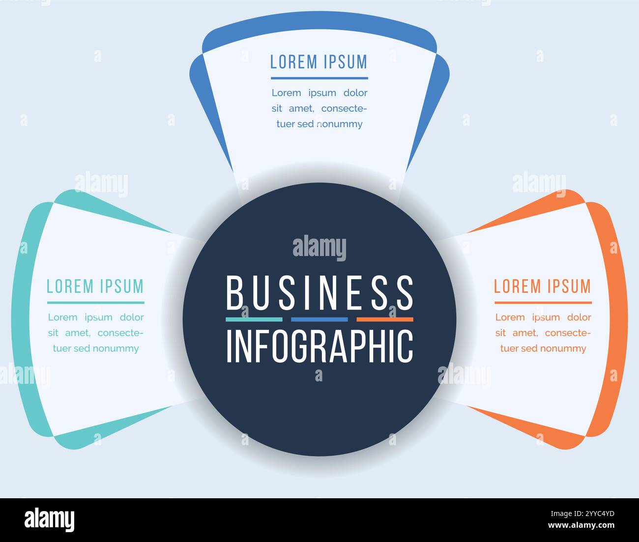 3 Options conception infographique 3 étapes, objets, éléments ou options modèle d'information commerciale Illustration de Vecteur