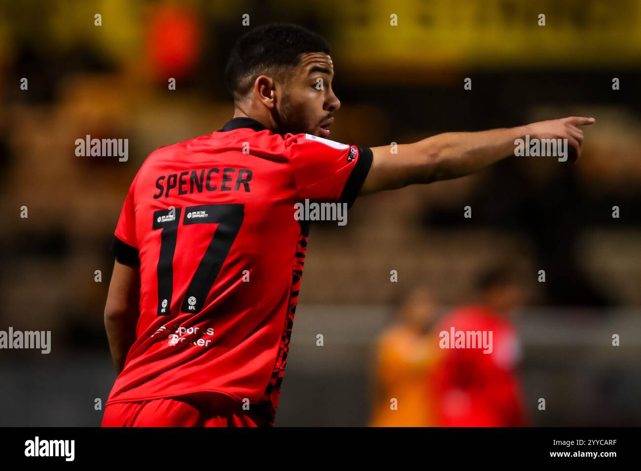 Brodie Spencer de Huddersfield Town lors du match EFL League One entre Cambridge United et Huddersfield Town Banque D'Images