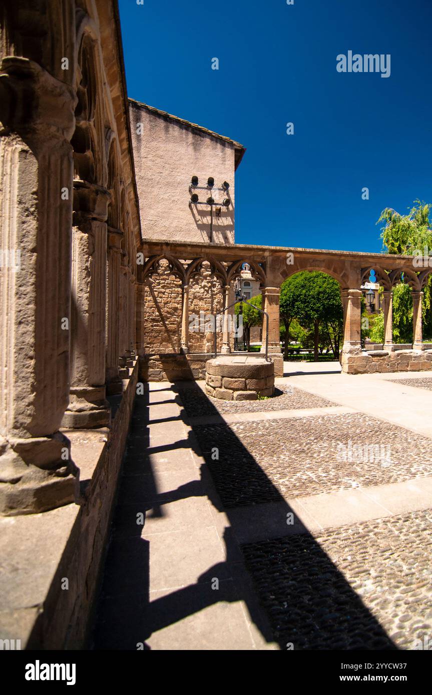 Santa Maria la Real chuch. Olite village médiéval. Navarre. Espagne. Europe Banque D'Images