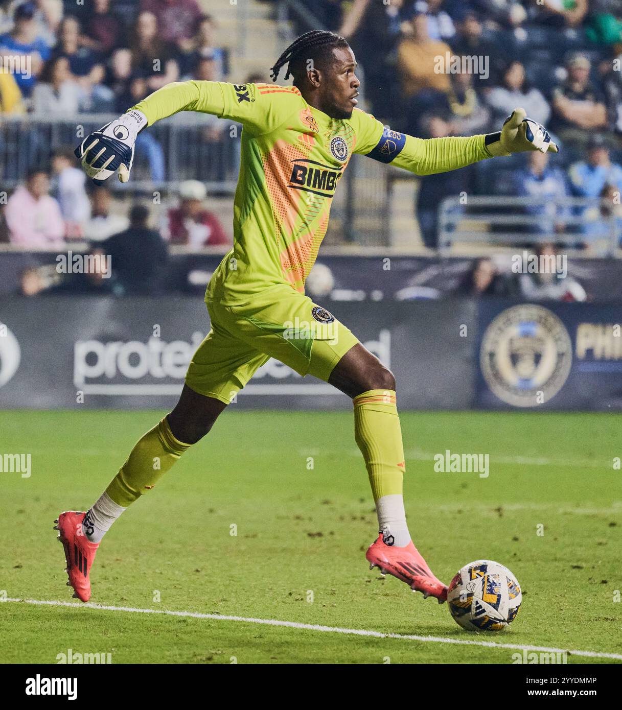 CHESTER, PA, États-Unis - 28 SEPTEMBRE 2024 : MLS match entre Philadelphia Union et Atlanta United FC au Subaru Park. ***USAGE ÉDITORIAL SEULEMENT*** Banque D'Images