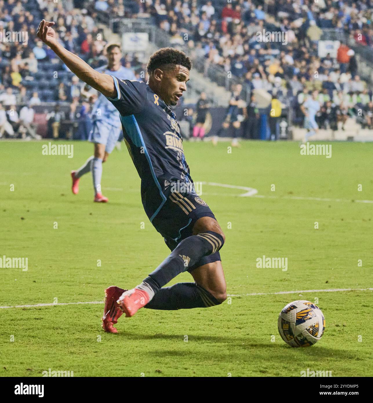 CHESTER, PA, États-Unis - 28 SEPTEMBRE 2024 : MLS match entre Philadelphia Union et Atlanta United FC au Subaru Park. ***USAGE ÉDITORIAL SEULEMENT*** Banque D'Images