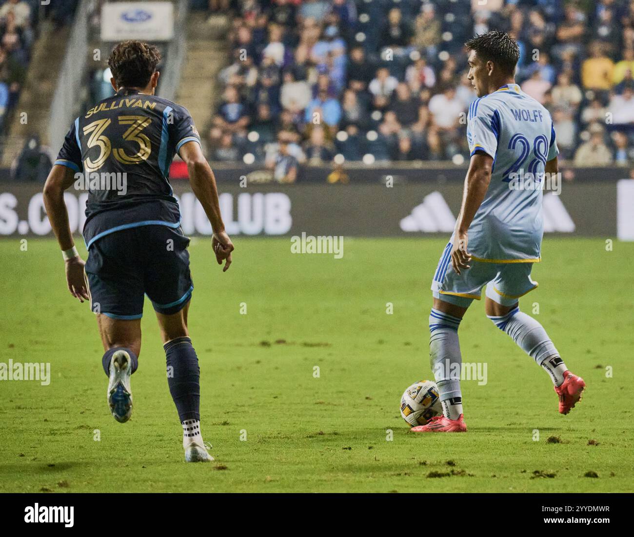CHESTER, PA, États-Unis - 28 SEPTEMBRE 2024 : MLS match entre Philadelphia Union et Atlanta United FC au Subaru Park. ***USAGE ÉDITORIAL SEULEMENT*** Banque D'Images